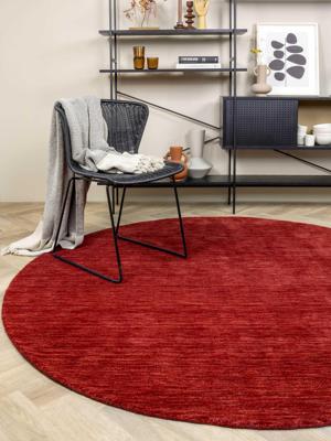 MOMO Rugs - Vloerkleed Panorama Uni Rond Red - 150 rond MOMO Rugs - Vloerkleed Panorama Uni Rond Red - 150 rond