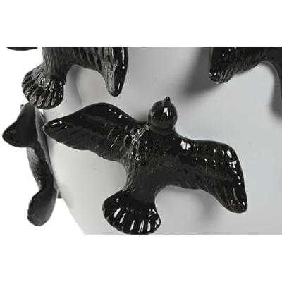 Vaas Home ESPRIT Wit Zwart Keramiek Modern 29 X 29 X 21,5 cm Vaas Home ESPRIT Wit Zwart Keramiek Modern 29 X 29 X 21,5 cm