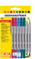 Eberhard Faber ef-550010 viltstiften duo 0,8+1-3mm assorti etui à 10stuks - thumbnail