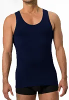 2-Pack Basics Heren singlet - 32324 - Biologisch katoenen heren onderhemd / hemd heren - XXL - Blauw - XXL - thumbnail