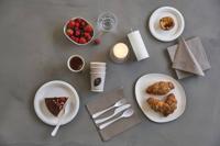 Duni Wegwerpborden 18 cm 10 Stuks Wit - thumbnail