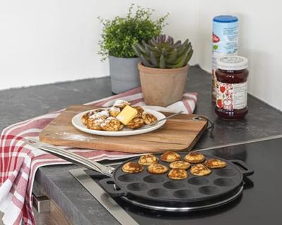 Cookinglife Poffertjespan - Gietijzer - ø 24 cm - 19 poffertjes