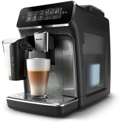 Philips 3300 Series LatteGo EP3349/70 - Espressomachine - 5 Soorten Koffie + Heet Water - Black Panthera - + AquaClean Filter Philips 3300 Series LatteGo EP3349/70 - Espressomachine - 5 Soorten Koffie + Heet Water - Black Panthera - + AquaClean Filter