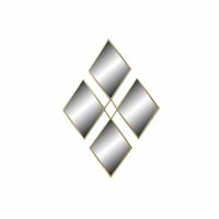 Wandspiegel DKD Home Decor Gouden Ruiten 63 x 2 x 90 cm - thumbnail