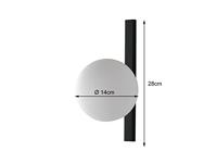 ECO-Light Wandleuchte 9110-AP1 NERO Wandlamp E14 Wit, Zwart - thumbnail