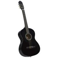 VidaXL Gitaar klassiek beginner 4/4 39" lindenhout zwart - thumbnail