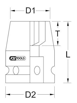 KS Tools 5151317 515.1317 Kracht-dopsleutelinzet 17 mm