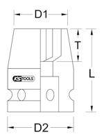 KS Tools 5151317 515.1317 Kracht-dopsleutelinzet 17 mm - thumbnail