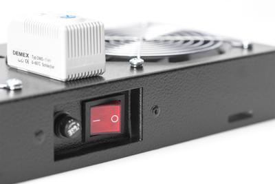 Digitus DN-19 FAN-2-WM-T-SW 19 inch 2 x Ventilator voor patchkast Zwart