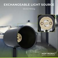 Riga - LED plafondlamp - 4 Watt 345 Lumen - 6500K Daglicht wit - Draaibaar en dimbaar - GU10 - Kantelbaar - Plafondspot - IP20 voor binnen - Zwart - thumbnail