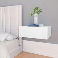 VidaXL Nachtkastjes 2 st zwevend 40x30x15 cm bewerkt hout wit - thumbnail