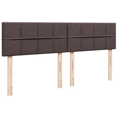 Boxspring met matras stof donkerbruin 200x200 cm