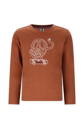 B.Nosy winter t-shirt jongens - bruin - Trevor - longsleeve