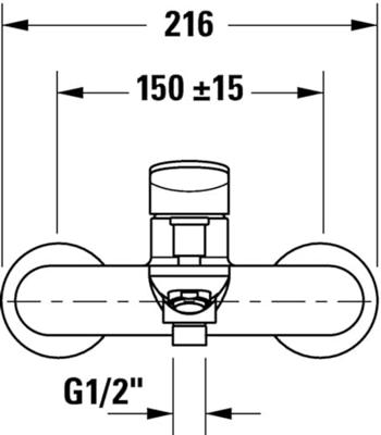 Duravit Wave eengreeps Badmengkraan opbouw Brons Geborsteld - thumbnail