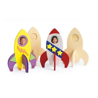 Colorations - houten fotolijst raket, set van 12 Colorations - houten fotolijst raket, set van 12