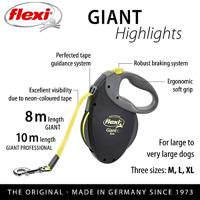Flexi Giant Neon Tape M Zwart 8m - thumbnail