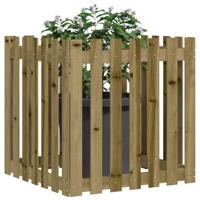 Plantenbak met hekontwerp 70x70x70 cm gempregneerd grenenhout - thumbnail