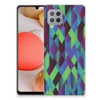 Samsung Galaxy A42 | TPU Hoesje | Abstract Green Blue - thumbnail