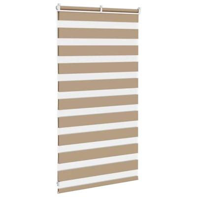 VidaXL Zebra blind 75x100 cm stofbreedte 70,9 cm polyester zandbruin