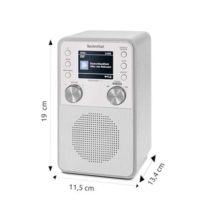 TechniSat DIGITRADIO 317 Radio DAB+, FM FM, DAB+, Bluetooth, AUX Wekfunctie Wit