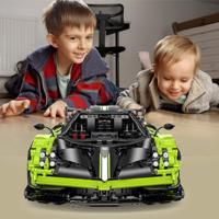 Pagani Huayra BC 1:8 bouwstenen/bouwset - Groen - thumbnail