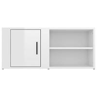 Tv-meubels 2 st 80x31,5x36 cm bewerkt hout hoogglans wit - thumbnail