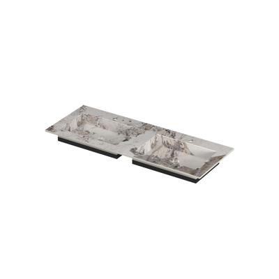INK Post Wastafel keramische slab envelop bak dubbel 2 kraangaten 120x45x1 Island glossy INK Post Wastafel keramische slab envelop bak dubbel 2 kraangaten 120x45x1 Island glossy