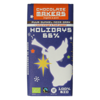 Chocolatemakers Holiday bar 65% met sinaasappel-kruidnagel bio 85 Gram - thumbnail
