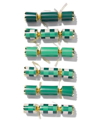 HEMA Feestwens met spel groen geruit - 6 stuks (groen)