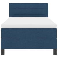 Boxspring Bed met Matras Blauw 100x200 cm Stof - thumbnail