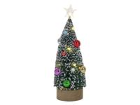 Kerstboom versierd 10LED 24cm houten stand 2xCR2032 HIT - Hit - thumbnail