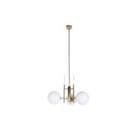 Plafondlamp DKD Home Decor 64 x 64 x 64 cm Kristal Gouden Metaal Wit 50 W - thumbnail