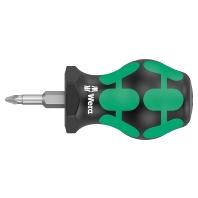 Wera 355 PZ Stubby 05008853001 Kruiskop schroevendraaier PZ 1 Koplengte: 25 mm - thumbnail