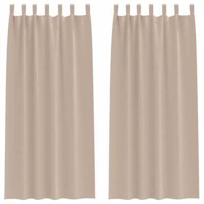 VidaXL Zwart-out gordijnen met ringen 2 pcs taupe 245 x 140 cm VidaXL Zwart-out gordijnen met ringen 2 pcs taupe 245 x 140 cm