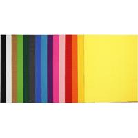 Creativ Company Ribbelkarton, vel 50x70 cm, 80 gr, diverse kleuren, 15 vel/ 1 doos - thumbnail
