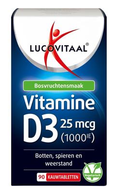 Lucovitaal Vitamine D3 25mcg Kauwtabletten Lucovitaal Vitamine D3 25mcg Kauwtabletten