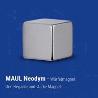 Maul Neodymium magneet (b x h x d) 15 x 15 x 15 mm Dobbelsteen Zilver 1 stuk(s) 6169396 - thumbnail