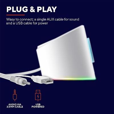 Trust GXT 619W Thorne RGB PC-luidsprekers Kabelgebonden 12 W Wit