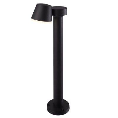 Memphis LED sokkellamp - 80cm - 6 Watt 300lm - Kantelbaar - IP54 - 3000K warm wit - Buitenlamp - Padverlichting - Zwart - Staande buitenlamp
