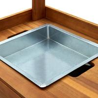 Keukentrolley 92x43,5x141,5 cm massief acaciahout - thumbnail