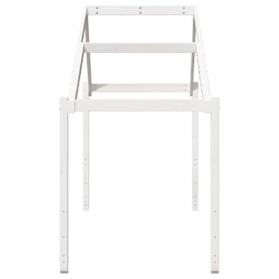 Kinderbedhuisje 213x85,5x144,5 cm massief grenenhout wit