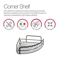 Metaltex Badkamerrek 20x20x6 cm Zwart - thumbnail