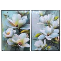 Schilderij Home ESPRIT Wit Groen Shabby Chic 70 x 3,5 x 100 cm (2 Stuks) - thumbnail