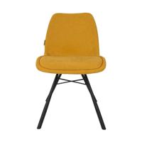 Zuiver Brent stoel gestoffeerd mustard - thumbnail
