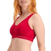 Naadloze gevulde bh top - Fleur - Rode bamboe bralette met vulling - thumbnail