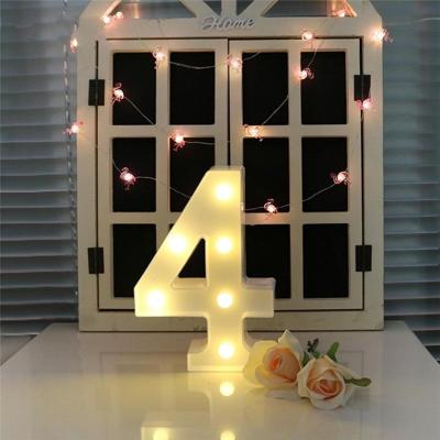 Digit 4 vorm decoratie licht droge batterij aangedreven warm wit staande opknoping vakantie licht