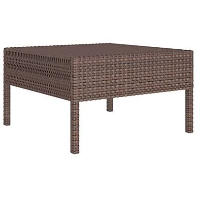2-delige Loungeset met kussens poly rattan bruin 2-delige Loungeset met kussens poly rattan bruin