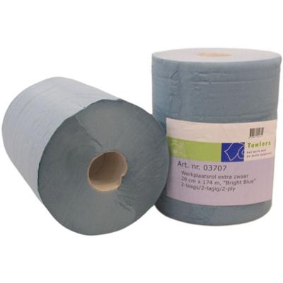 Euro poetspapier werkplaatsrol 26cm x 190m zwaar 2 laags papier (2 rollen)
