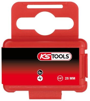 KS Tools 911.2902 Torq-bit S2-staal Vernikkeld C 6.3 5 stuk(s)