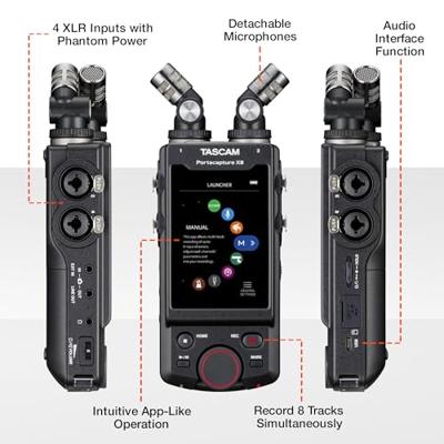 Tascam Portacapture X8 - draagbare multitrackrecorder met hoge resolutie
